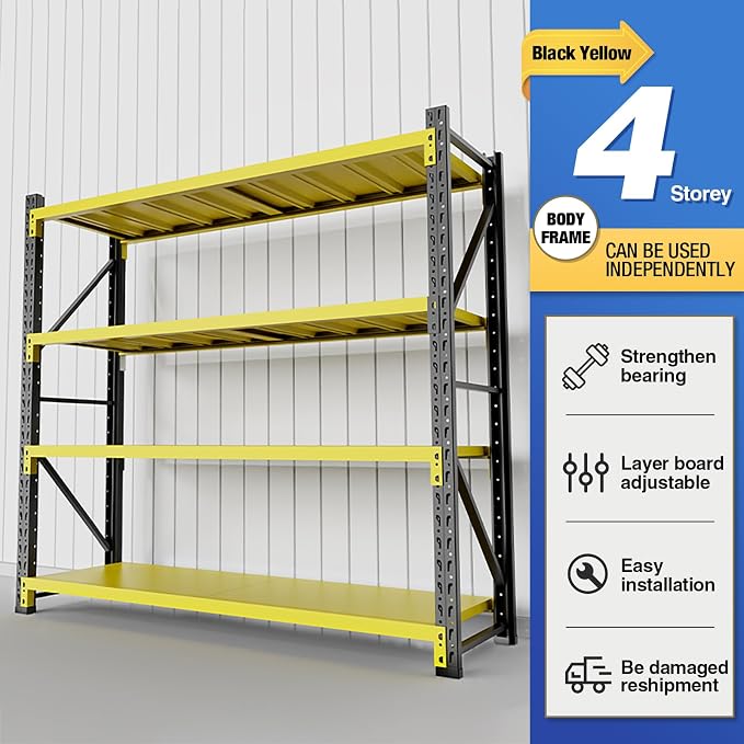 torage Shelves, Garage Shelving Heavy Duty Metal Adjustable Garage Shelves - Image 4