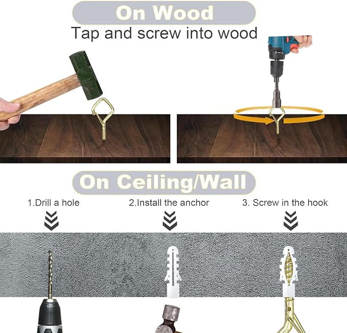 35PCS Eye Screw Hooks for Hanging Heavy Duty - Image 5