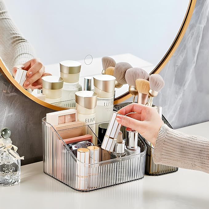 Clear Makeup Organizer, Makeup Brush Holder 8 Cups - Image 2