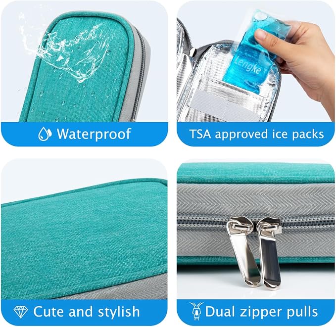 YOUSHARES Insulin Cooler Travel Case TSA Approved Medication Diabetic Supplies - Image 5