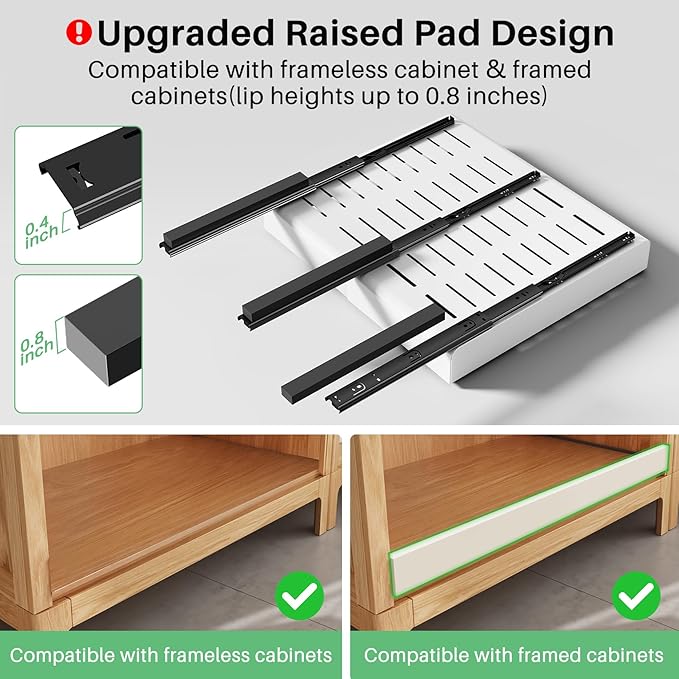 Pull out Cabinet Organizer, Expandable Heavy Duty Slide out Drawers Fixed - Image 3