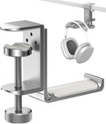 Foldable Headphone Stand and Hook – Aluminum Headset Holder Clamp Mount Under by APPHOME