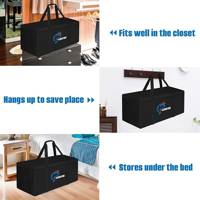 SIRUITON 69”L x 29.5”W x 21.6”H Outdoor Cushion Storage Bag, Patio Furniture - Image 5