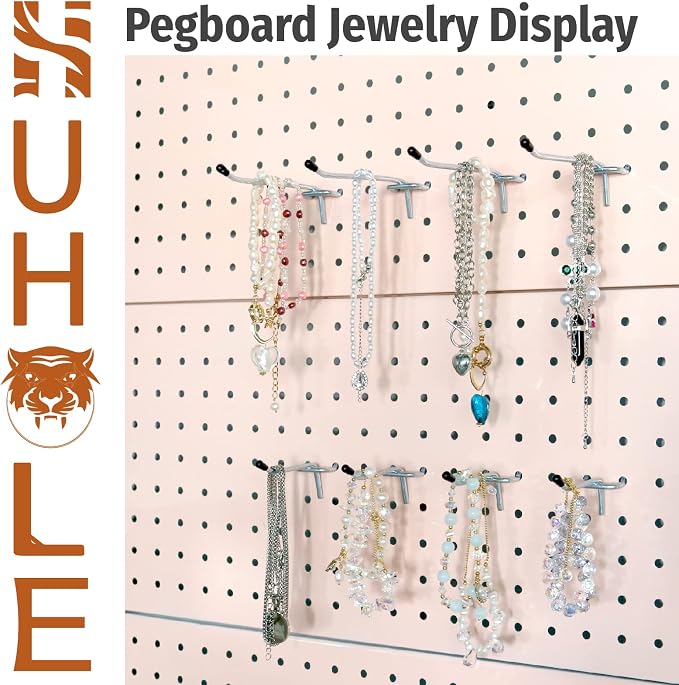 HUHOLE Pegboard Hooks 2 Inch 50PC, Ideal Garage Organization, Wall Storage Tool - Image 6