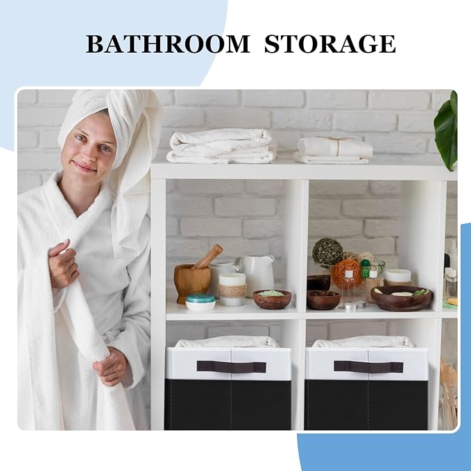 Criusia Large Storage Bins for Shelves 4 Pack, Closet Storage Baskets for - Image 4