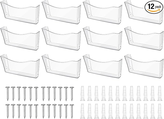 Colarr 12 Pcs Expandable Pocket Wall File Set Plastic Wall Mountable Space by Colarr
