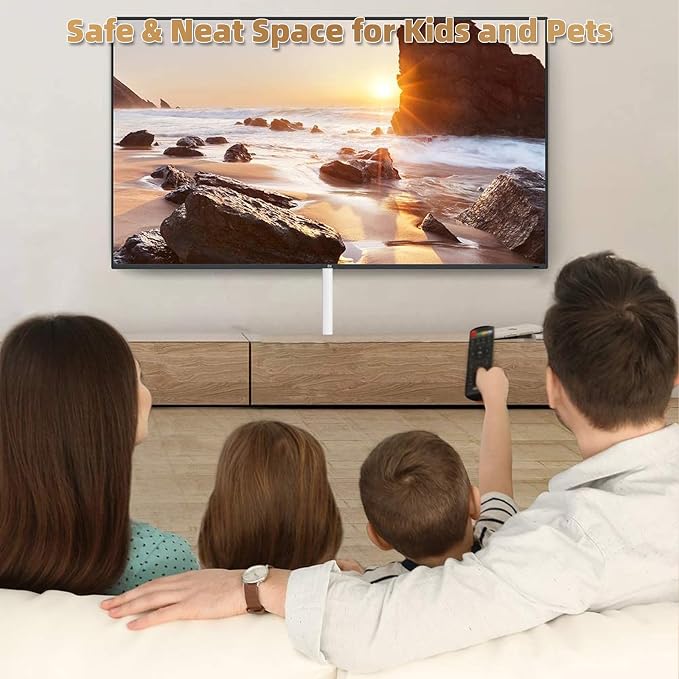 118" Side Open One Cord Hider for Wall Mounted Tv, Extension Cable Cover to - Image 8