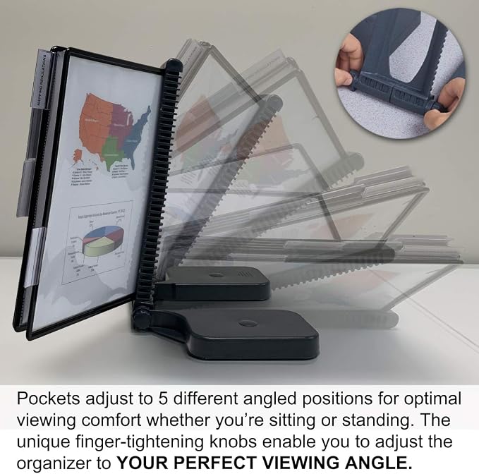 Ultimate Office AdjustaView 20-Pocket Desk Reference Organizer - Image 5