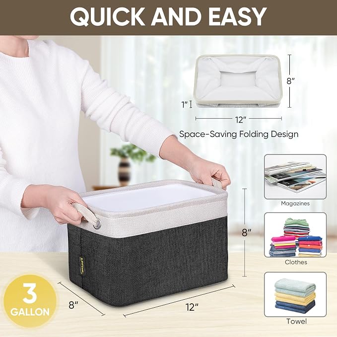 BALEINE 3 Pack Fabric Storage Bins - Image 4