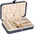 LANDICI Small Jewelry Box for Women Girls, PU Leather Travel Jewelry Case by LANDICI
