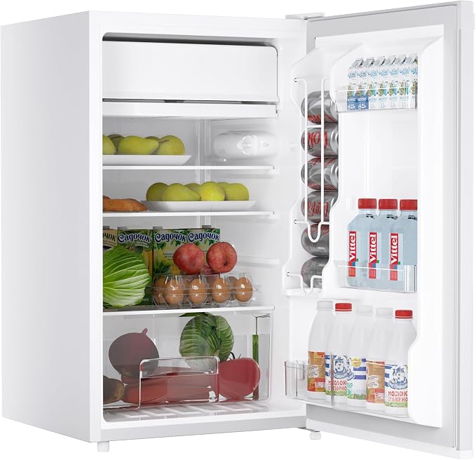 4.3 Cu.Ft Mini Fridge with Freezer, Single Door Refrigerator With 7 Settings by Unknown