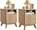QUW Fluted Nightstands Set of 2 by QUW