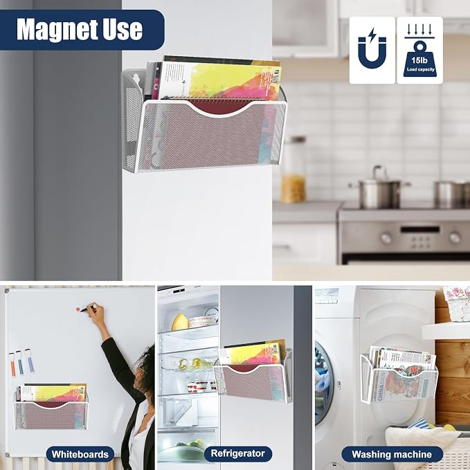 Magnetic File Holder 1 Pockets File Folder Organizer, Office Hanging Magazine - Image 7