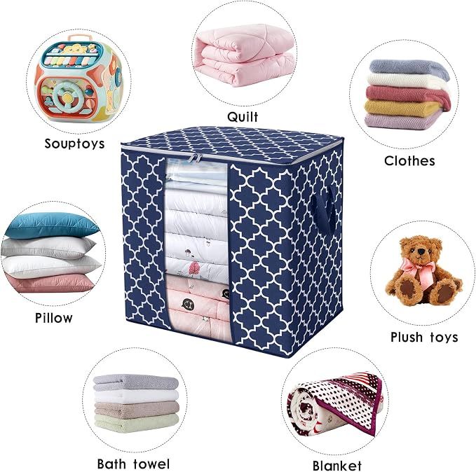 WISELIFE Storage Bags 6 Pack/100L Large Blanket Clothes Organization and - Image 5