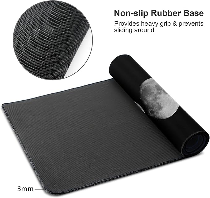 Desk Mat, Celestial Moon Phases Extended Gaming Mouse Pad - Image 9