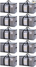 TAILI Extra Large Moving Bags, 10 Pack Silver Heavy Duty Totes by TAILI