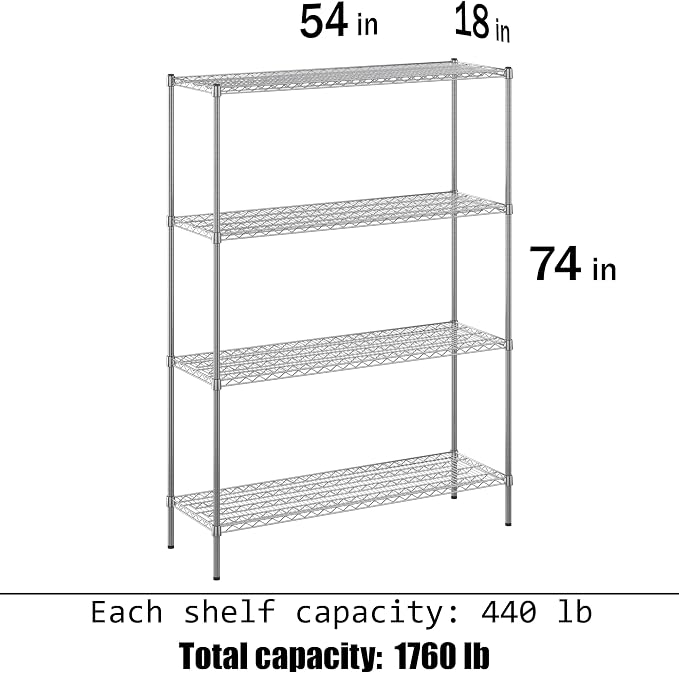 Wire Shelving Kit | NSF Commercial Storage Rack Unit - Image 3