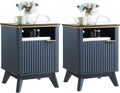 QUW Fluted Nightstands Set of 2 by QUW