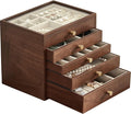 CHOSIN Black Walnut Wooden Jewelry Box Women large 5 Level Drawer Organizer Box by CHOSIN