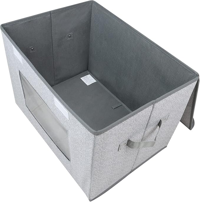 Univivi Larger Fabric Collapsible Storage Bins, Foldable Storage Boxes - Image 2