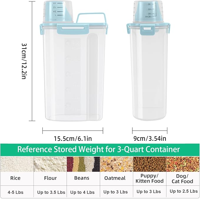 TBMax Rice Storage Container 3-5 Lbs Flour Container Cereal Dispenser - Image 2