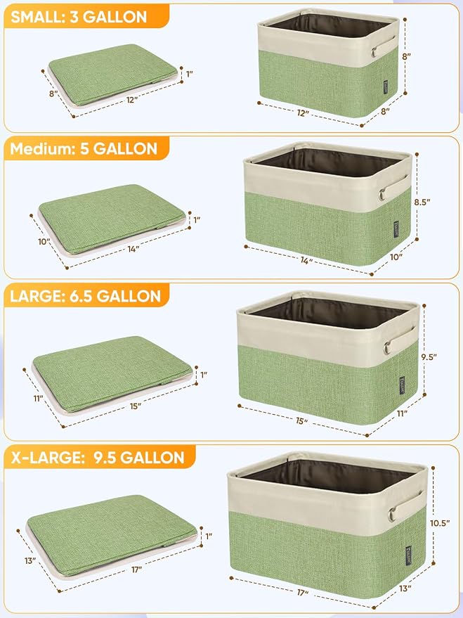 BALEINE 2 Pack Fabric Storage Bins - Image 2