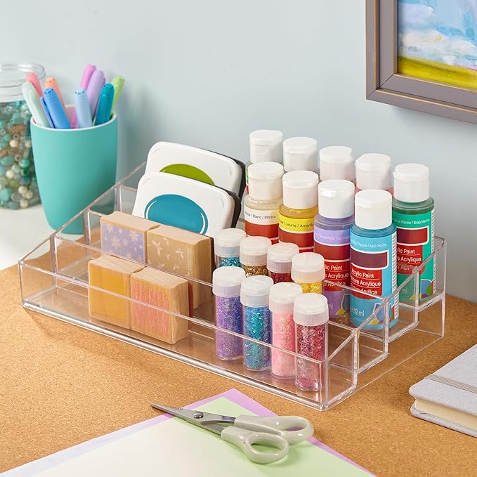 STORi Multi-Level Nail Polish Bottle Holder | Clear Plastic Organizer Rack - Image 6