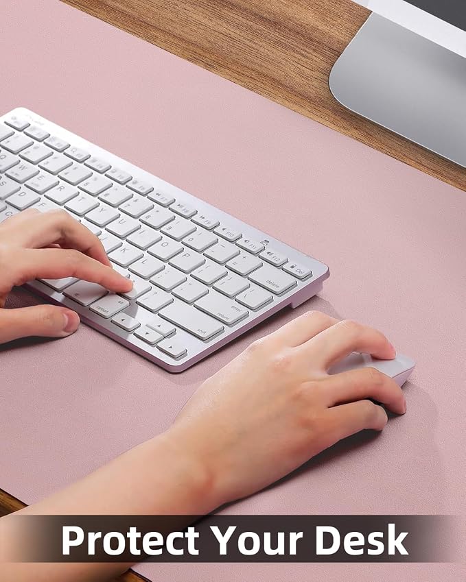 Leather Desk Pad Protector, Large Desk Mat, Mouse Pad, Non-Slip PU Leather Desk - Image 3