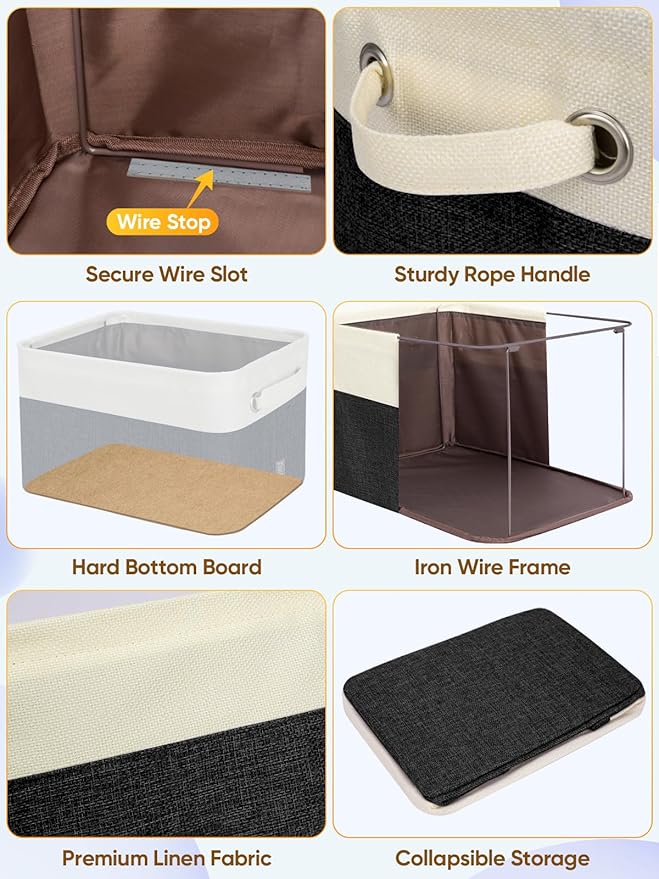 BALEINE 1 Pack Fabric Storage Bins - Image 6