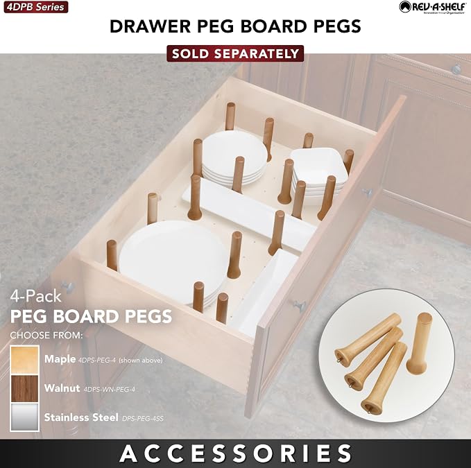 Rev-A-Shelf Pegboard Drawer Divider Organizer, Trim to Fit Wooden Kitchen - Image 6