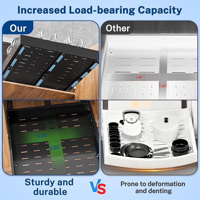 Pull Out Cabinet Organizer ExpandableW &D, Insputer Slide Out Drawers - Image 3