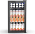 26 Bottle Wine Cooler 130 Can Beverage Refrigerator, Small Freestanding Cabinet by Electactic