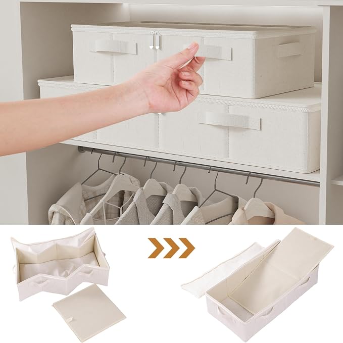 Underbed Storage Container, Foldable Under Bed Bins, Wardrobe Organisers - Image 7