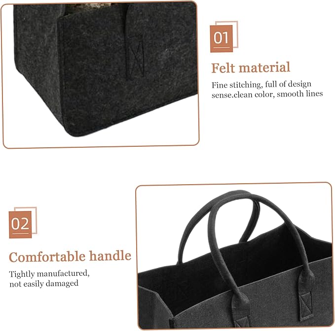 Felt Storage Bins 2Pcs 20x10x10 Inch Large Capacity Felt Basket - Image 5