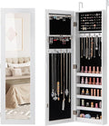 LOKO 42” Mirrored Jewelry Cabinet, Wall/Door Mounted Hanging Jewelry Armoire by LOKO