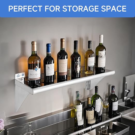 ROCKPOINT Stainless Steel Shelf 10 x 36 Inches 240lb, 2 Pack NSF Metal - Image 3