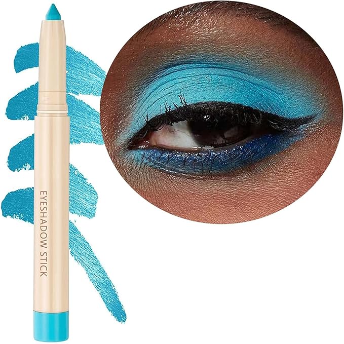 Blue Eyeshadow Makeup, Waterproof Hypoallergenic Long Lasting Eye Liner by Qeetvia