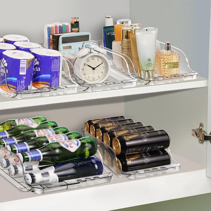 2 Packs Clear Width Adjustable Soda Can Organizer - Image 4