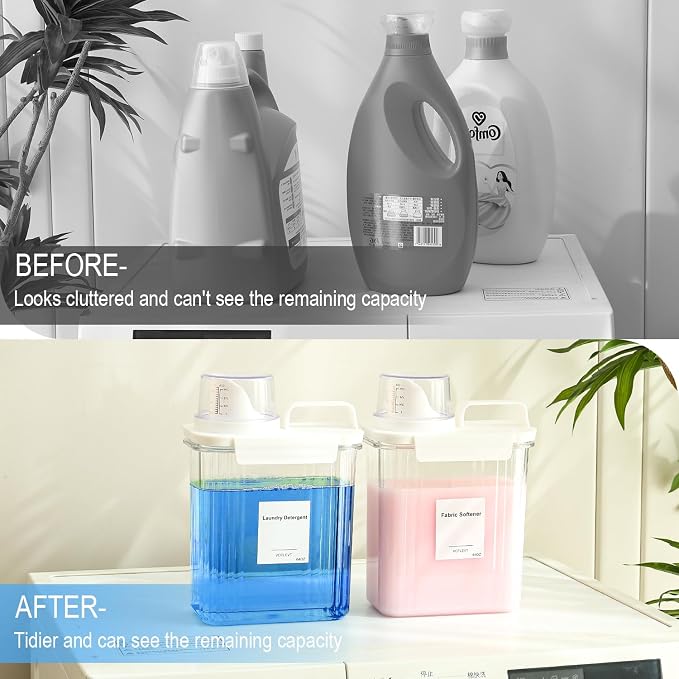 64 OZ Laundry Detergent Dispenser, Liquid Laundry Soap Dispenser, Fabric - Image 4