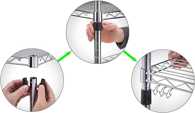 18" Deep x 48" Wide x 86" Height Wire Shelving Kit | 6-Tier | NSF Commercial - Image 4