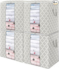 WISELIFE Storage Bags 4 Pack/100L Large Blanket Clothes Organization and by WiseLife