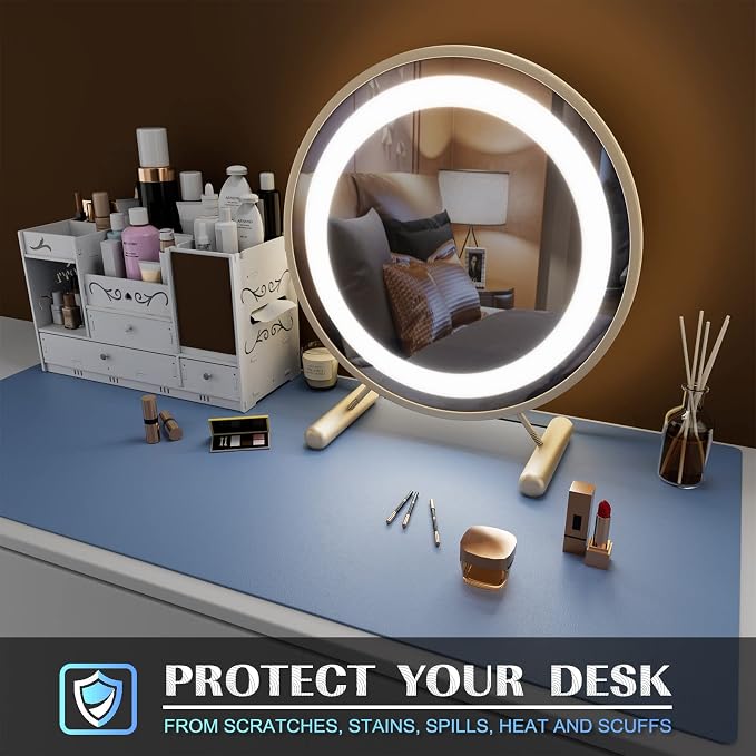 K KNODEL Large Office Leather Desk Mat, Mouse and Keyboard Pad, Computer and - Image 6