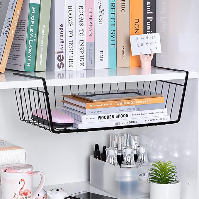 Undershelf Storage Basket Under Shelf Wire Basket Household Metal Under Shelf - Image 2