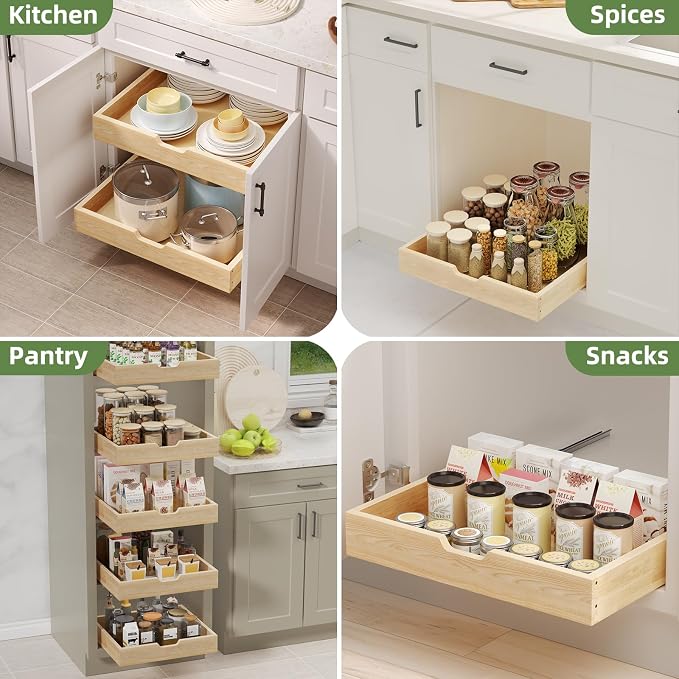 Pull Out Drawers for Cabinets, 13½” W x 21” D Soft Close Slide Out Drawers for - Image 7