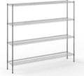 14" Deep x 72" Wide x 64" Height Wire Shelving Kit | 4-Tier | NSF Commercial by Regal+Altair