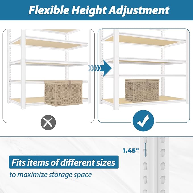 PrimeZone 2 Packs 36" W x 16" D x 72" H Closet Storage Shelves - Image 5