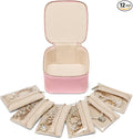 Vlando Travel Jewelry Box for Women, Faux Leather Jewelry Case by VLANDO