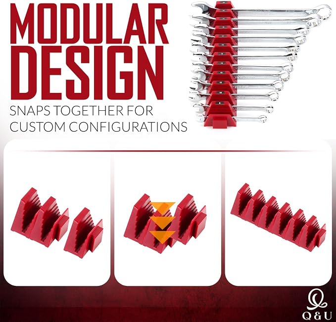 Q&U Wrench Organizer Modular System – 24 PCS Magnetic Wrench Organizer - Image 4