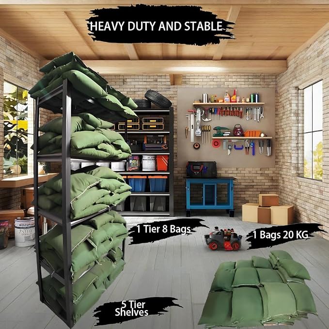 Industrial Storage Rack, Heavy-Duty Steel Shelving Unit, 6-Tier Multi-Purpose - Image 8