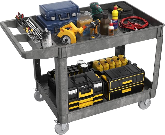 Heavy-Duty Utility Cart Tool Cart, Extra Large Rolling Carts by Maemttes